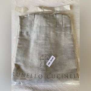 Brunello Cucinelli Grey Linen Garment Bag
